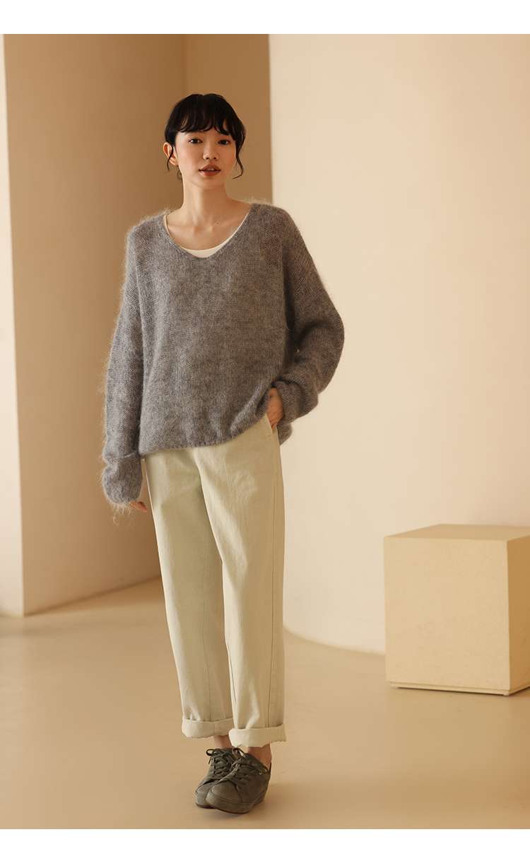 50代ファッション ふんわり柔らか大人のニットプルオーバー