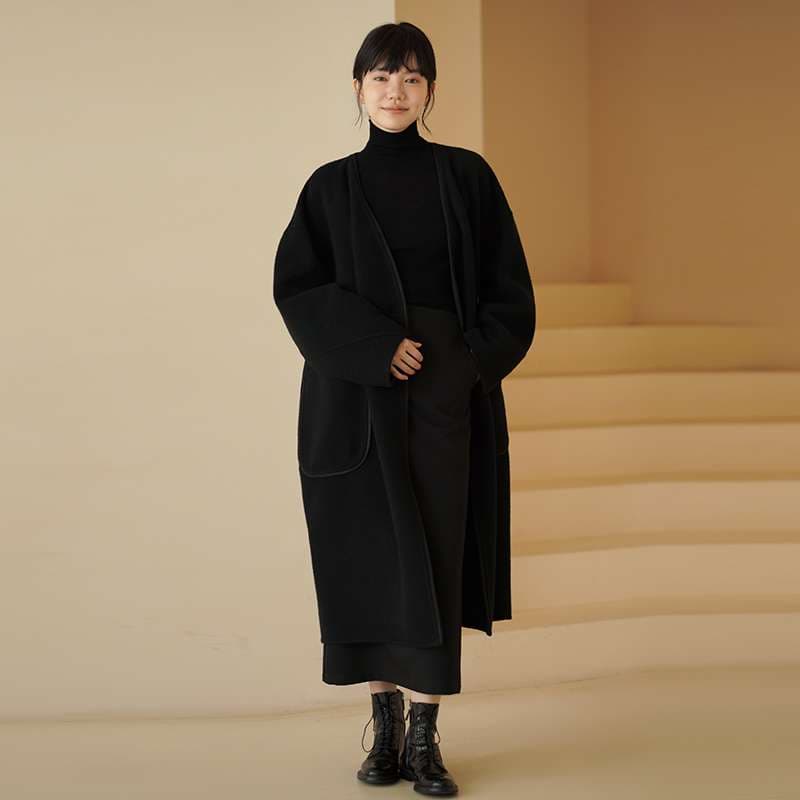 50代ファッション シンプルエレガントロングスカート