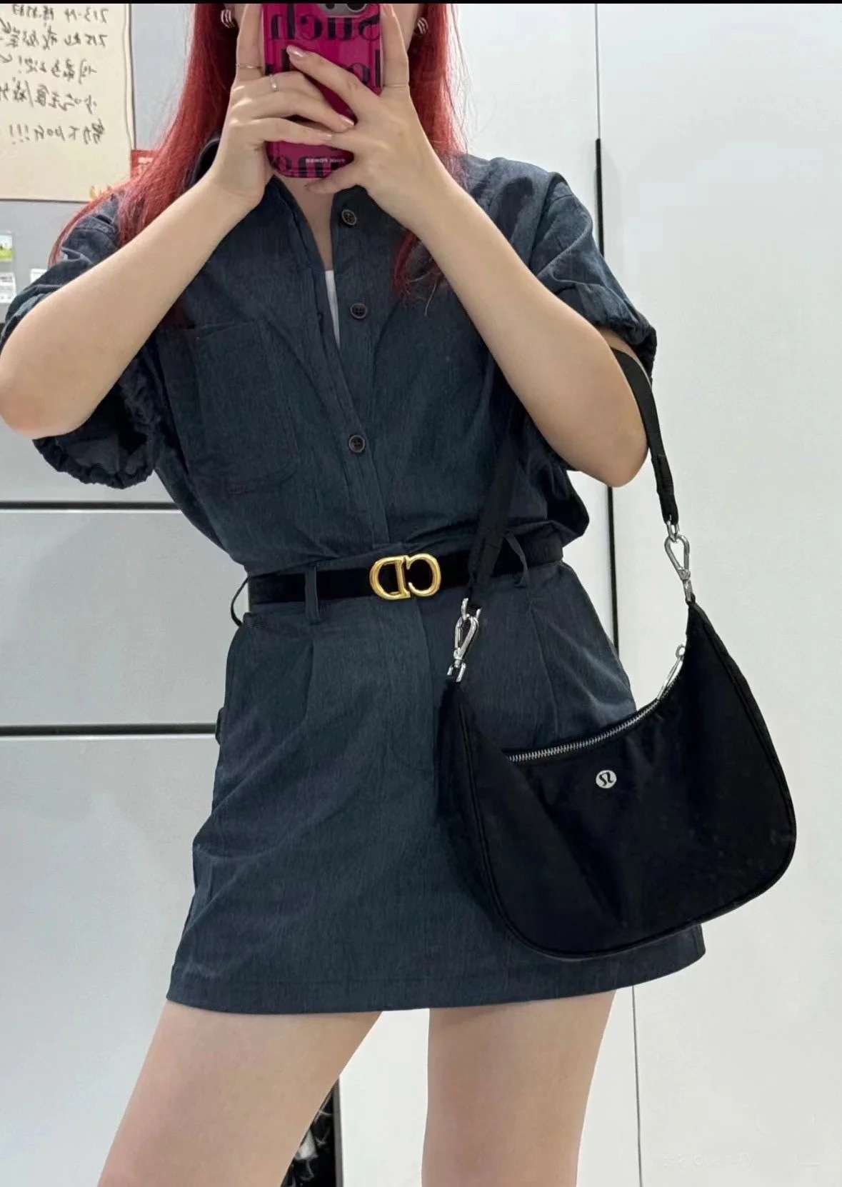 50代ファッション シンプル洗練ショルダーバッグ