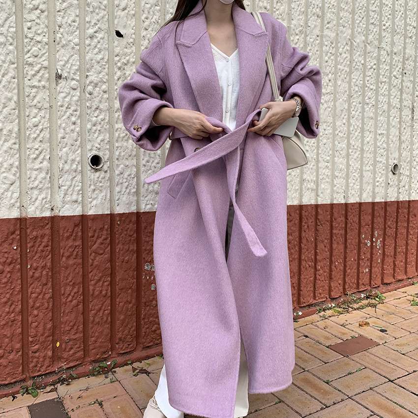 50代ファッション ゆったりロングコート