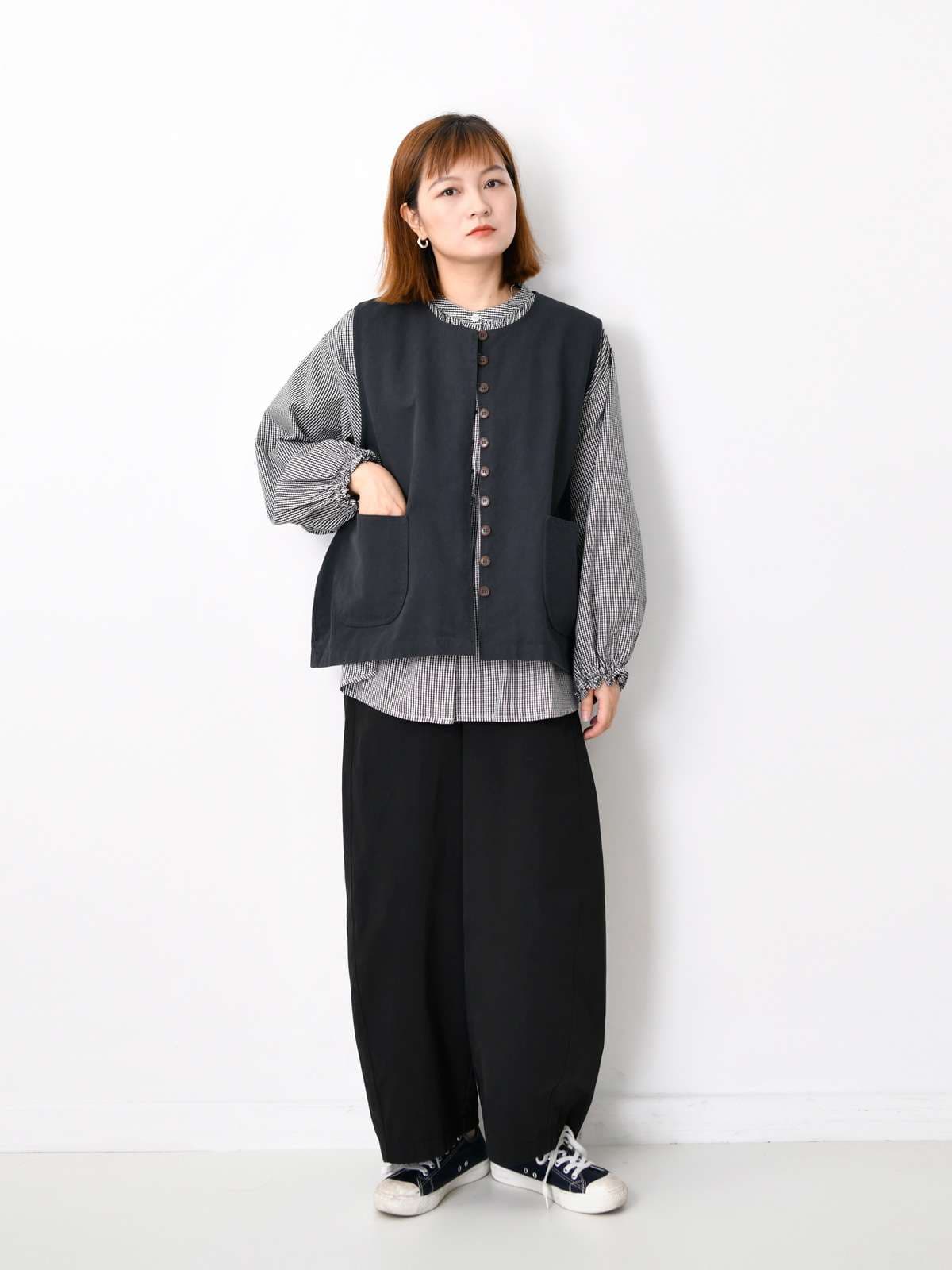 50代ファッション ふんわりギャザーブラウス