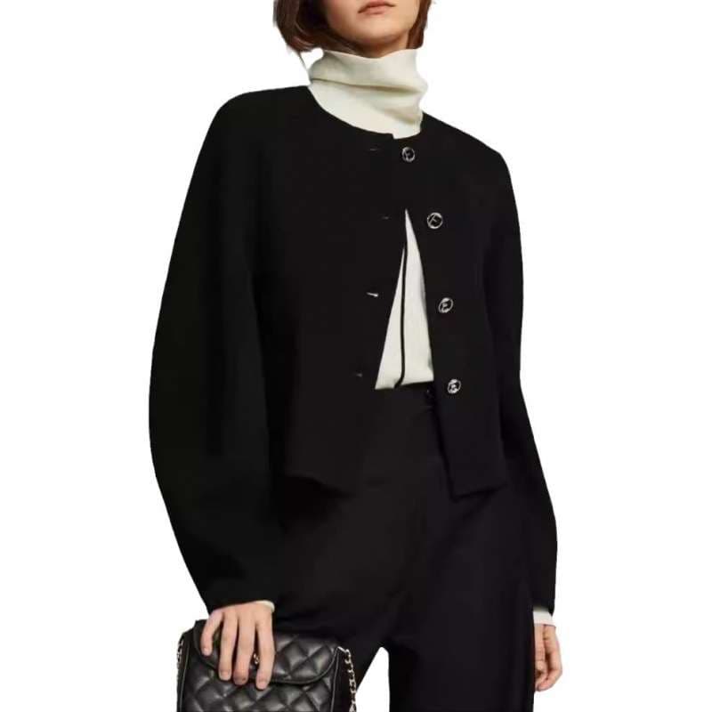 50代ファッション ゆったりボックスシルエットジャケット