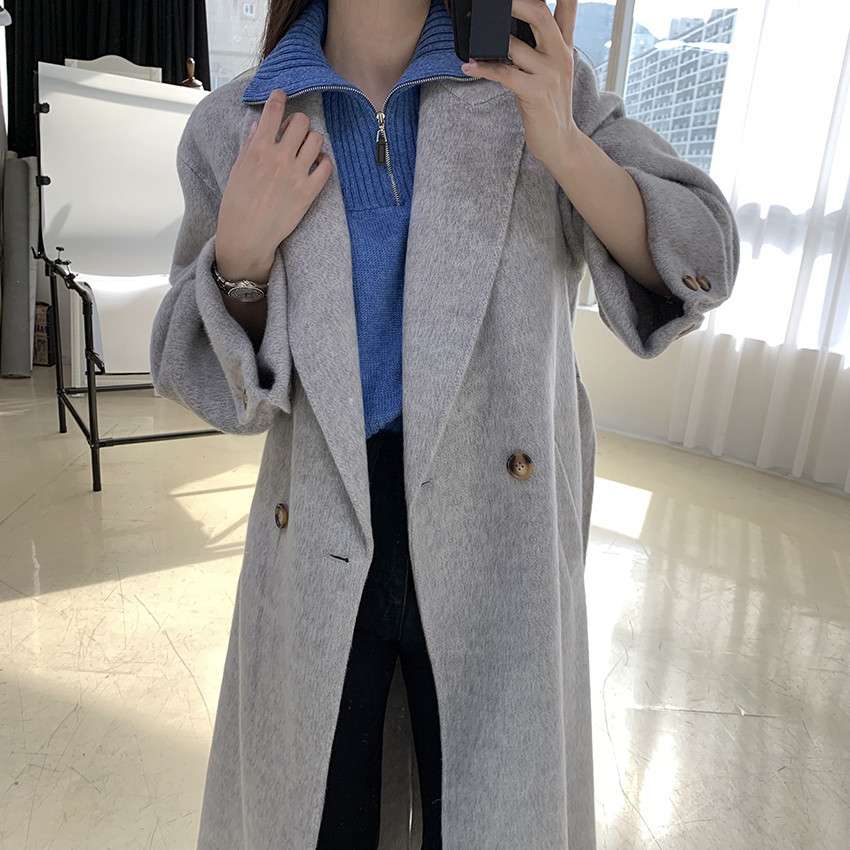 50代ファッション ゆったりロングコート