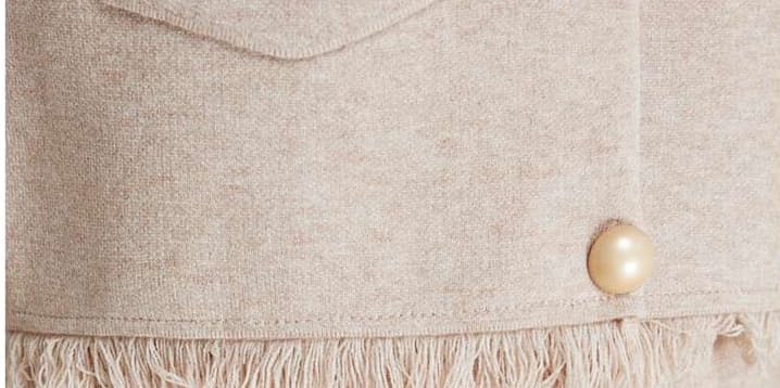 50代ファッション エレガントなフリンジ付きツーピース