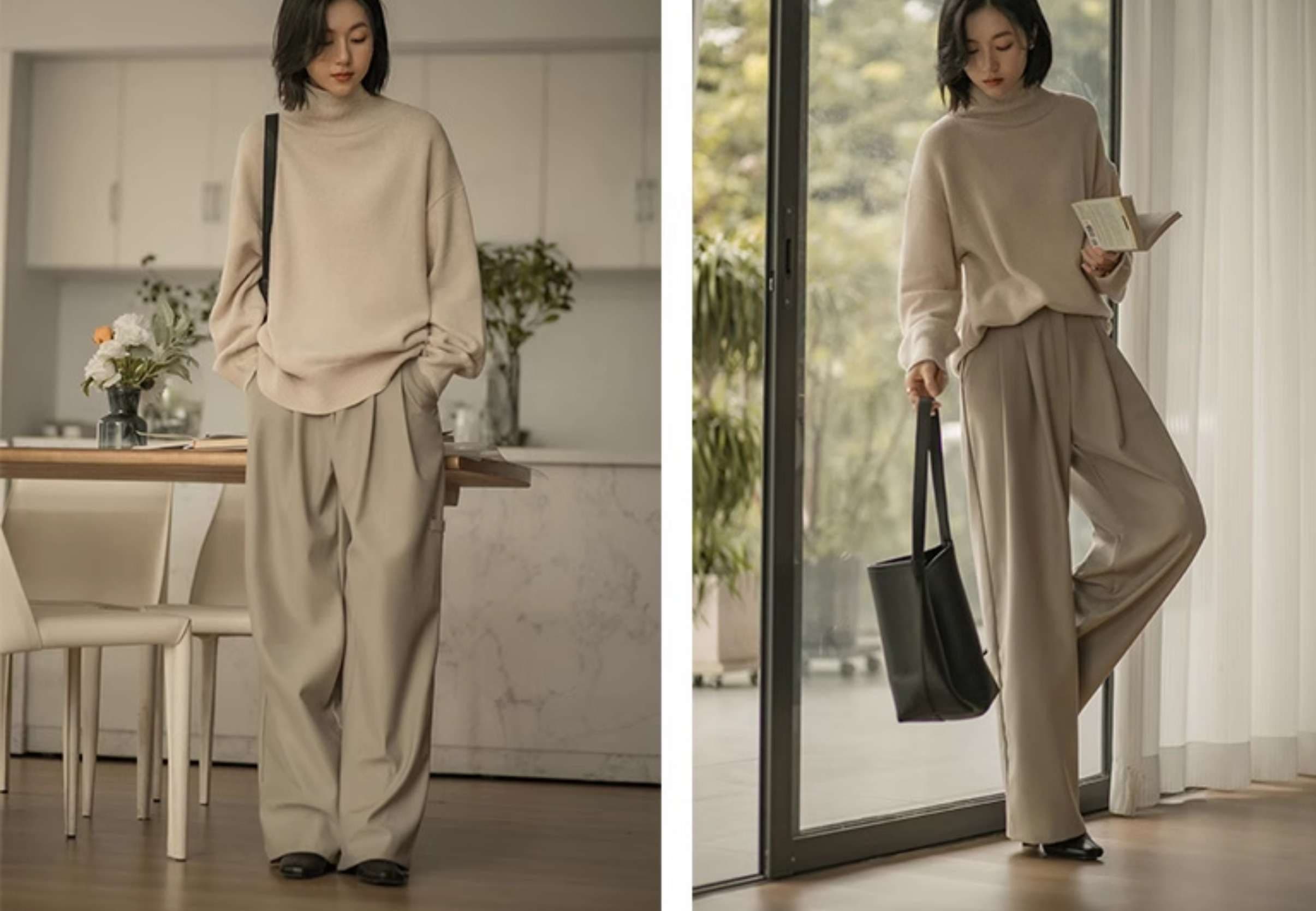 50代ファッション 大人のゆったりワイドパンツ