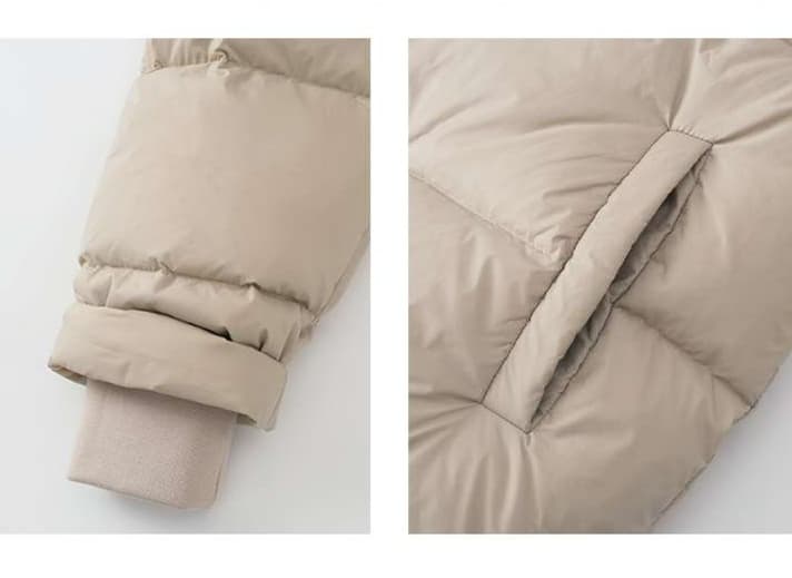 50代ファッション 中綿入りショートダウンジャケット