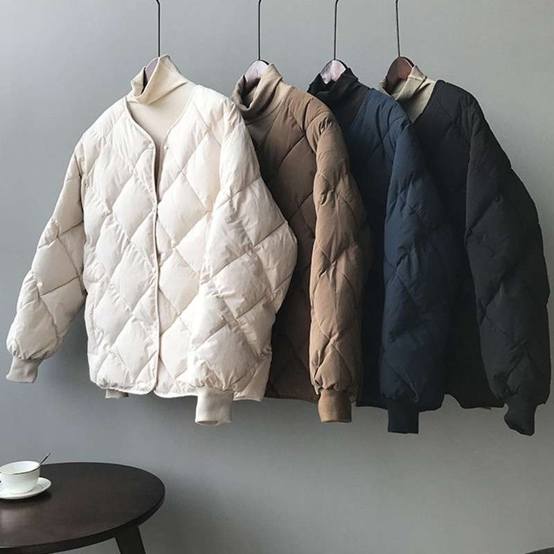 50代ファッション 中綿入りノーカラージャケット