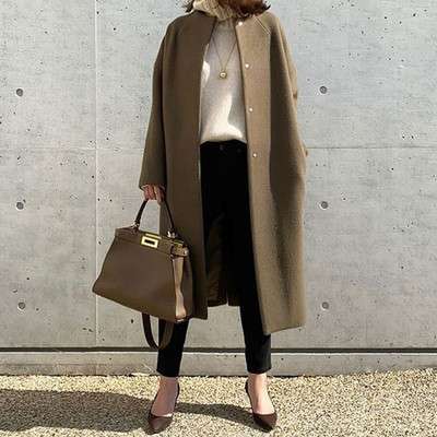 50代ファッション 大人の洗練コクーンコート