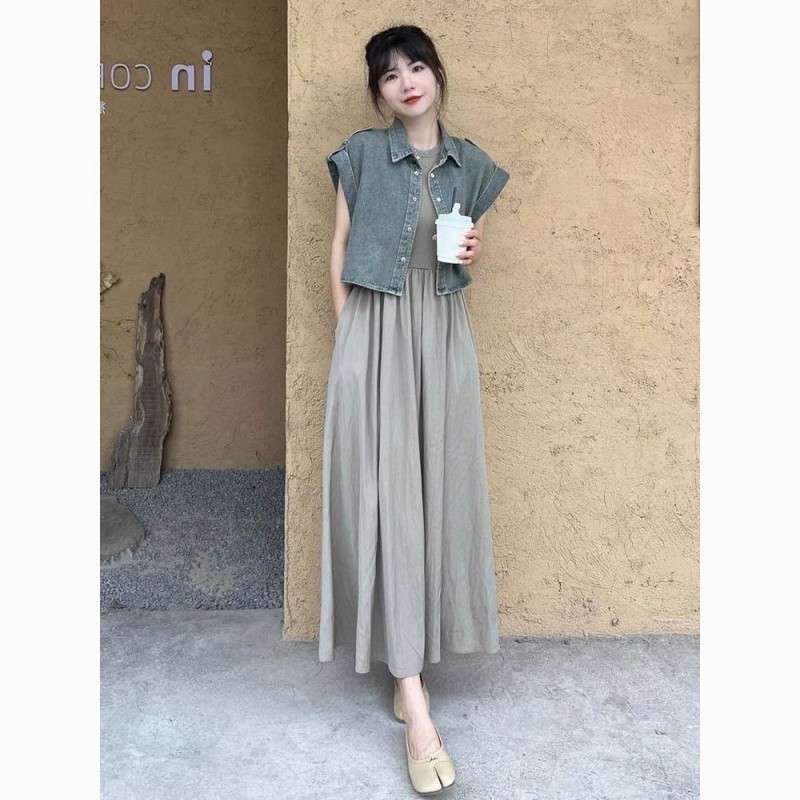 50代ファッション 夏のゆったりマキシワンピース