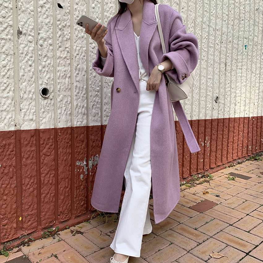 50代ファッション ゆったりロングコート