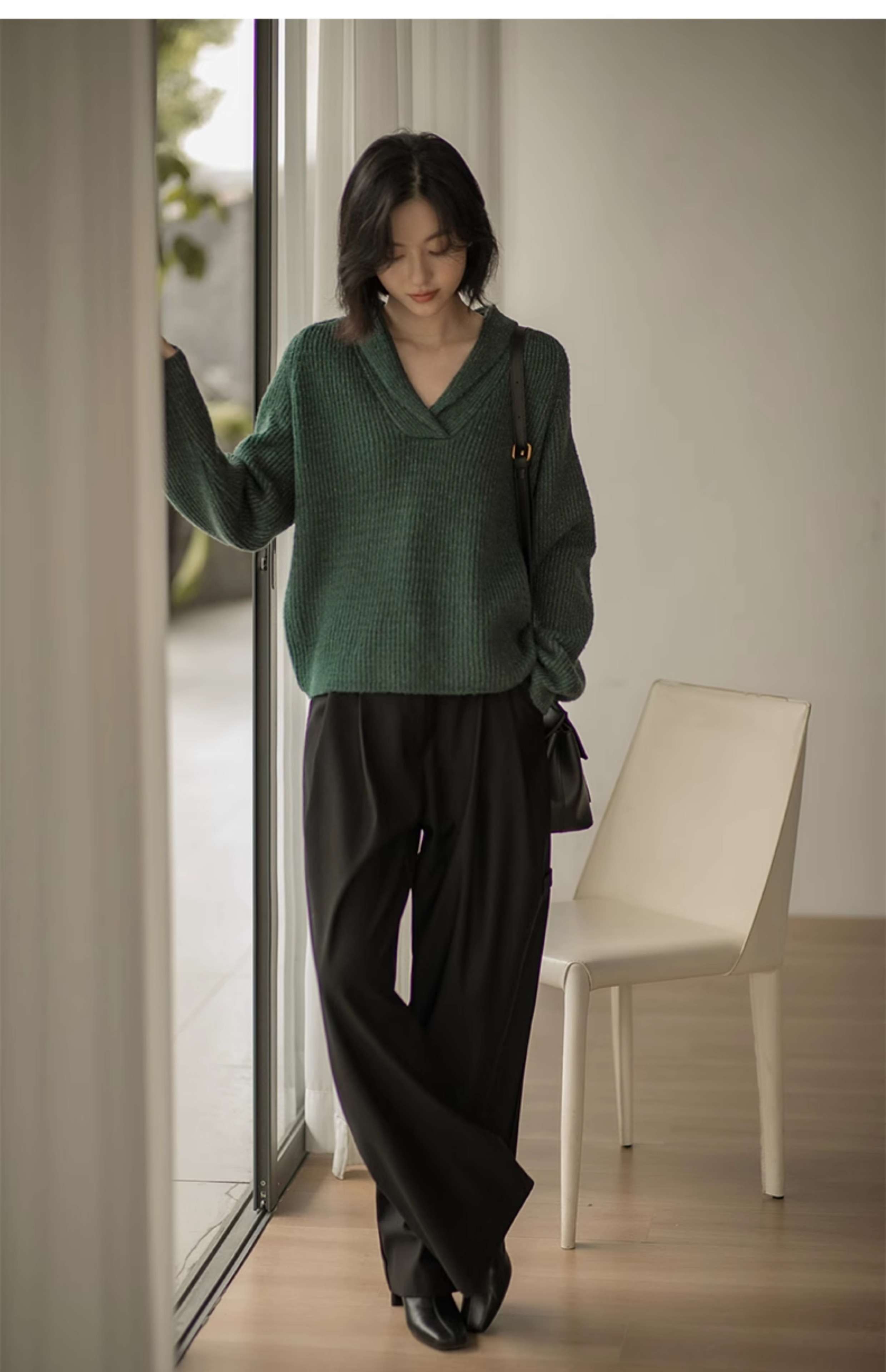 50代ファッション 大人のゆったりワイドパンツ