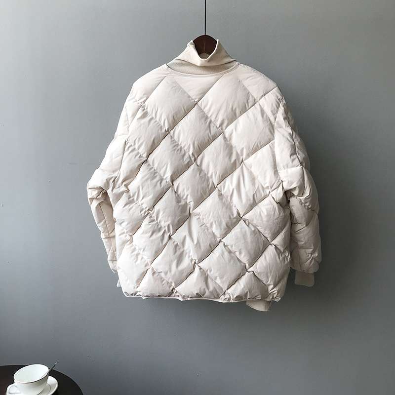 50代ファッション 中綿入りノーカラージャケット