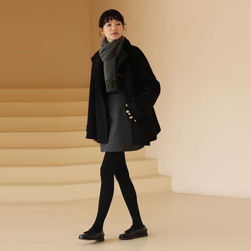 50代ファッション 重厚感あふれるダッフルコート