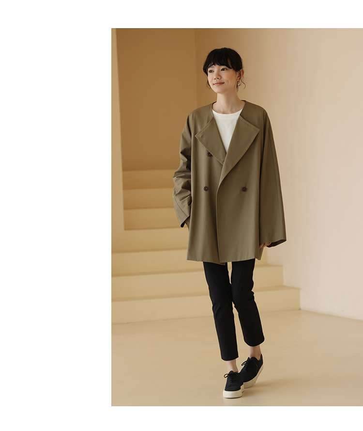 50代ファッション ゆったりラグランスリーブカットソー