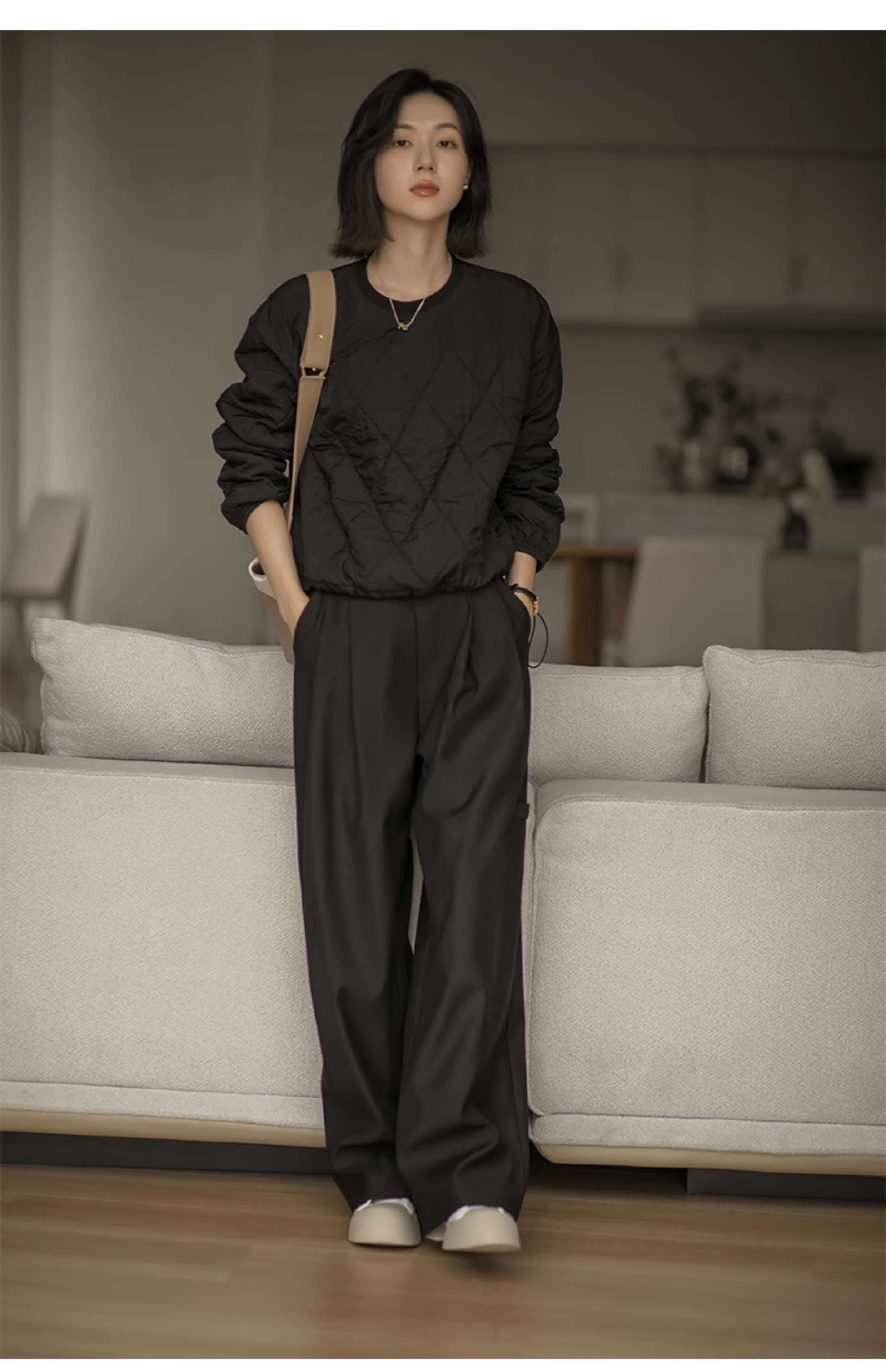 50代ファッション 大人のゆったりワイドパンツ
