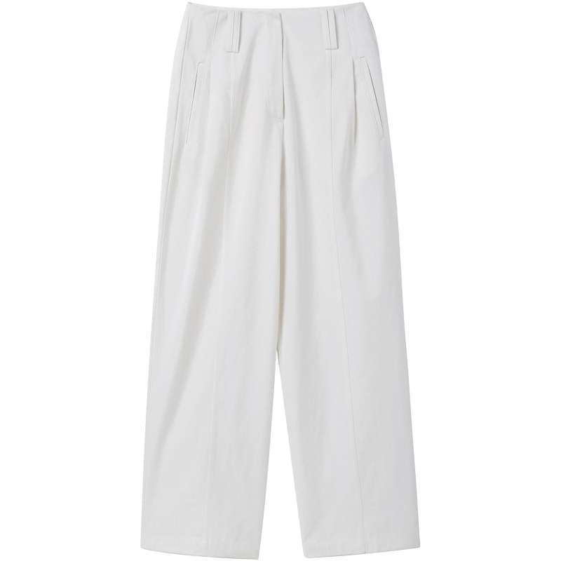 50代ファッション 上品リラックスワイドパンツ