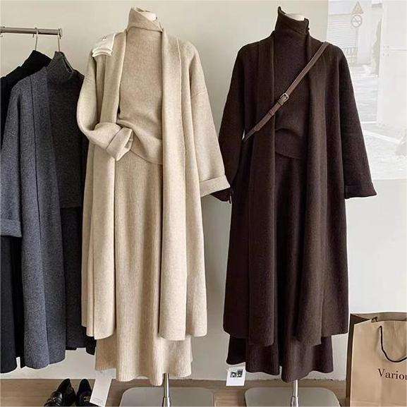 50代ファッション 上品な大人の秋冬コーディネートセット