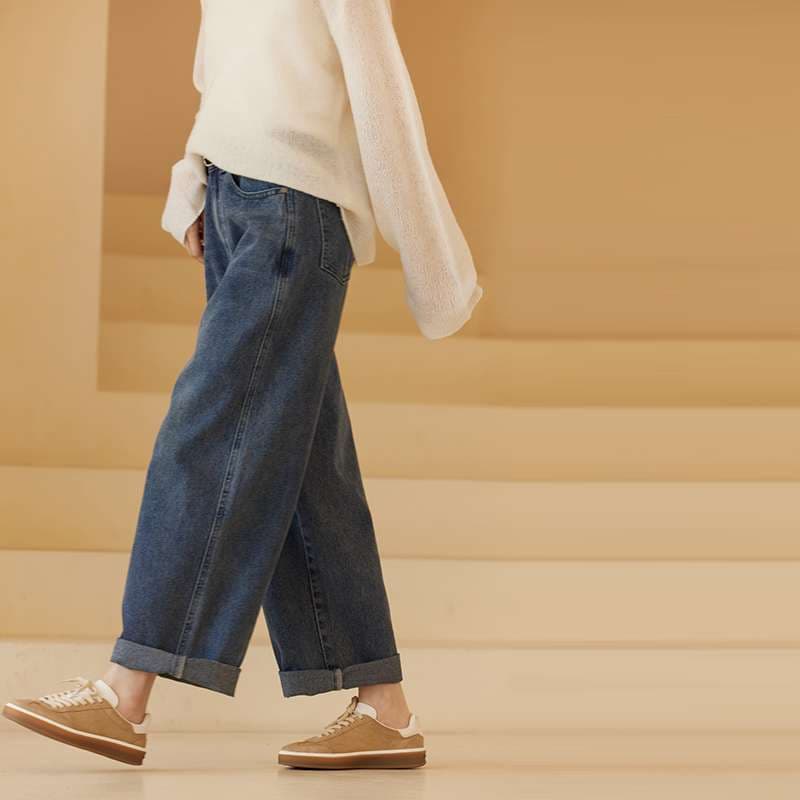 50代ファッション 大人のゆったりデニムパンツ