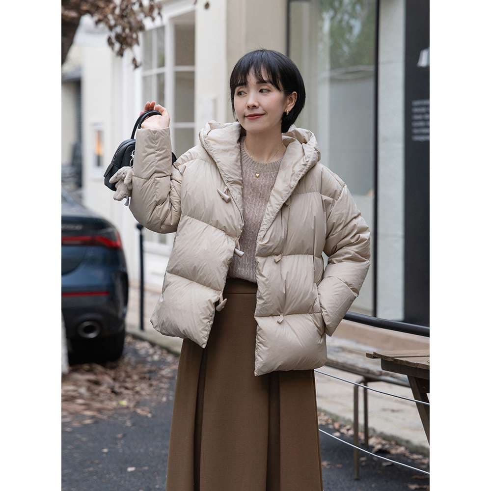 50代ファッション 中綿入りショートダウンジャケット