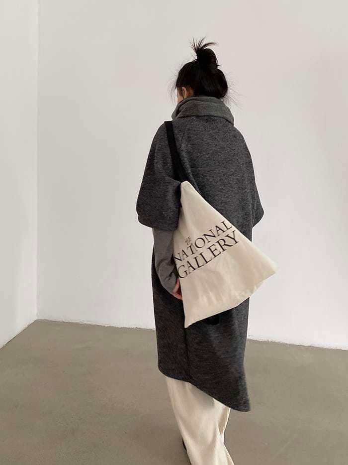 50代ファッション ふんわり袖のロングワンピース