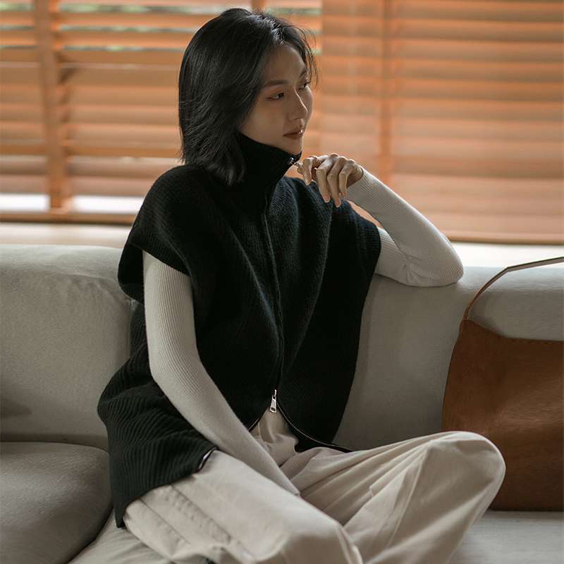 50代ファッション 大人の落ち着きジレットベスト