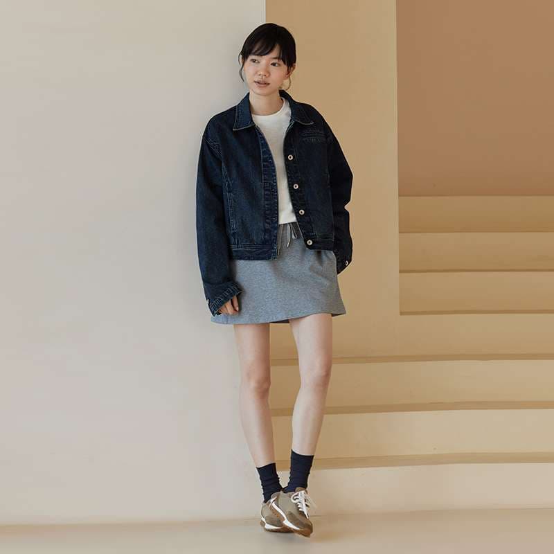50代ファッション ゆったりデニムジャケット