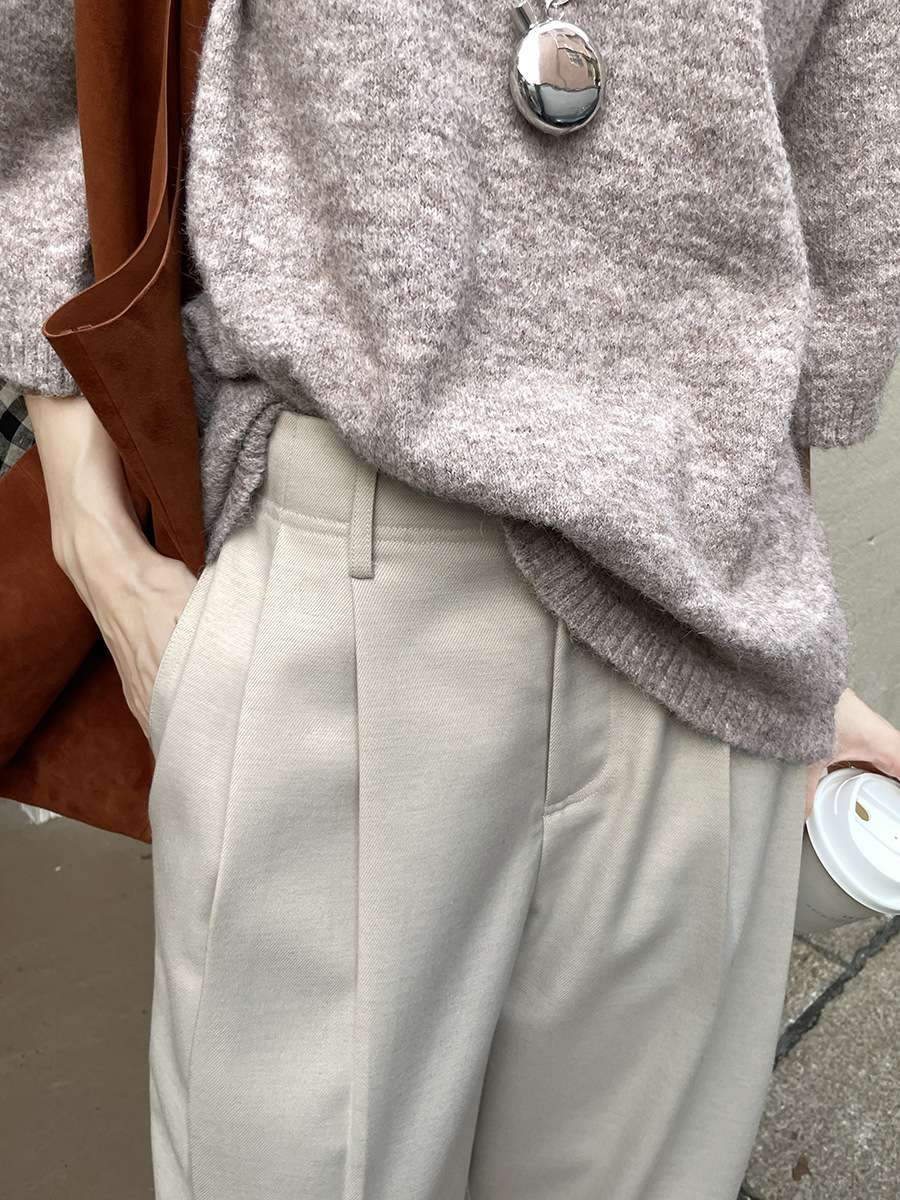 50代ファッション ゆったりワイドパンツ