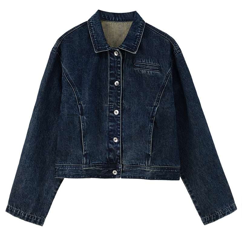 50代ファッション ゆったりデニムジャケット
