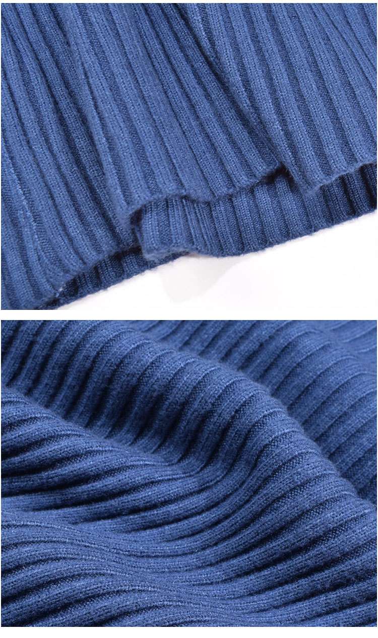 50代ファッション 上品なリブニットワンピース