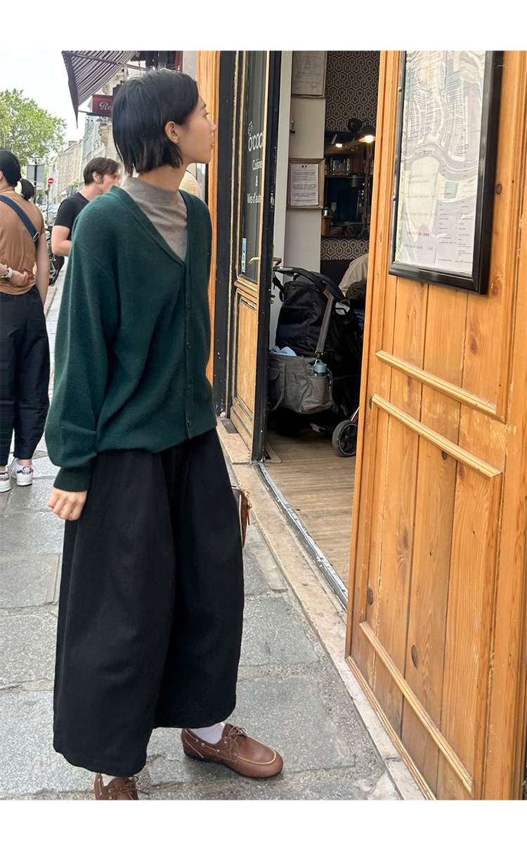 50代ファッション ゆったりロングスカート
