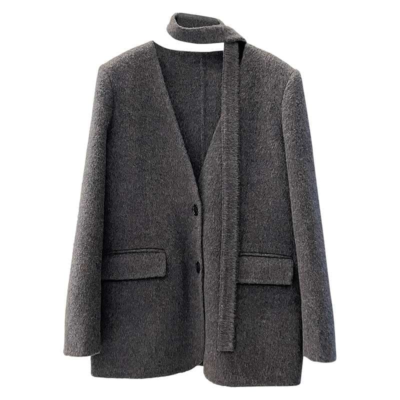 50代ファッション ウール混紡ロングコート