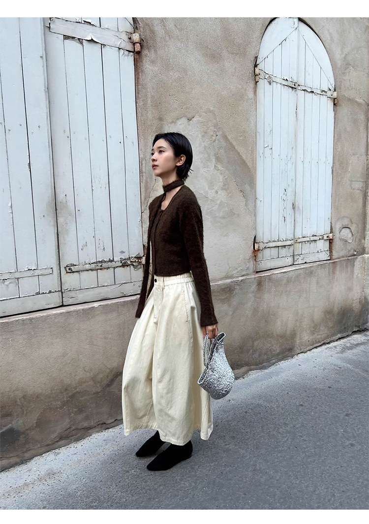 50代ファッション ゆったりロングスカート