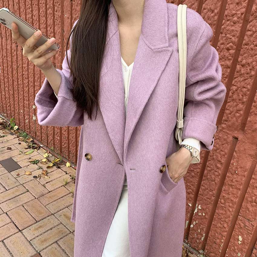 50代ファッション ゆったりロングコート