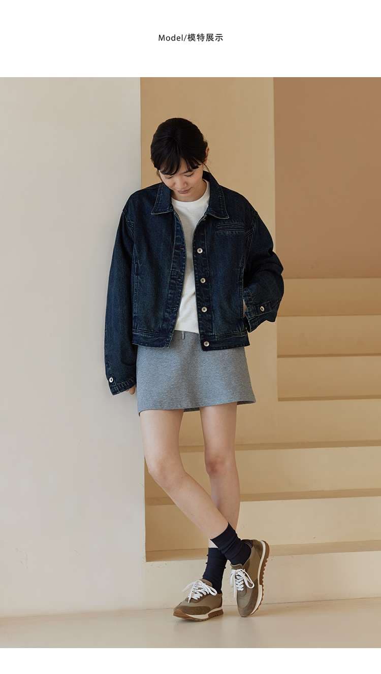 50代ファッション ゆったりデニムジャケット