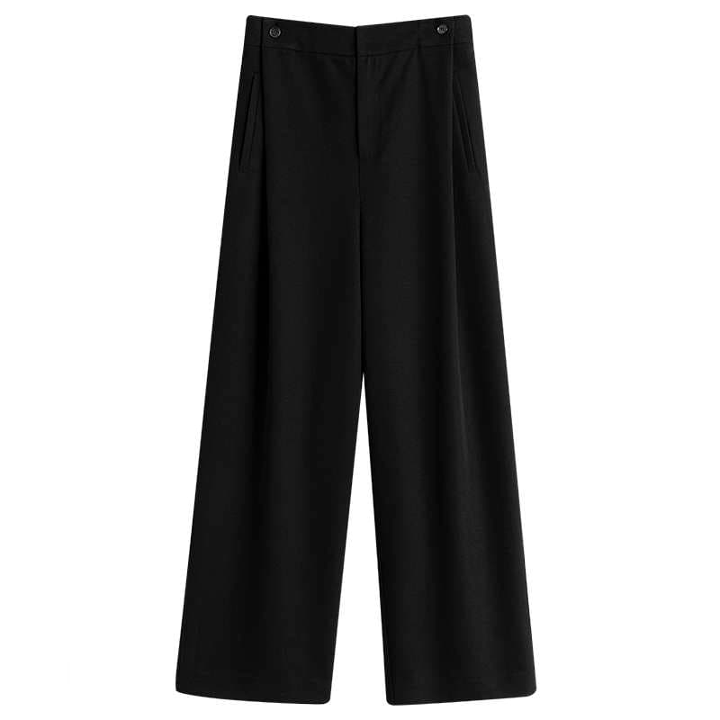 50代ファッション ゆったりワイドパンツ