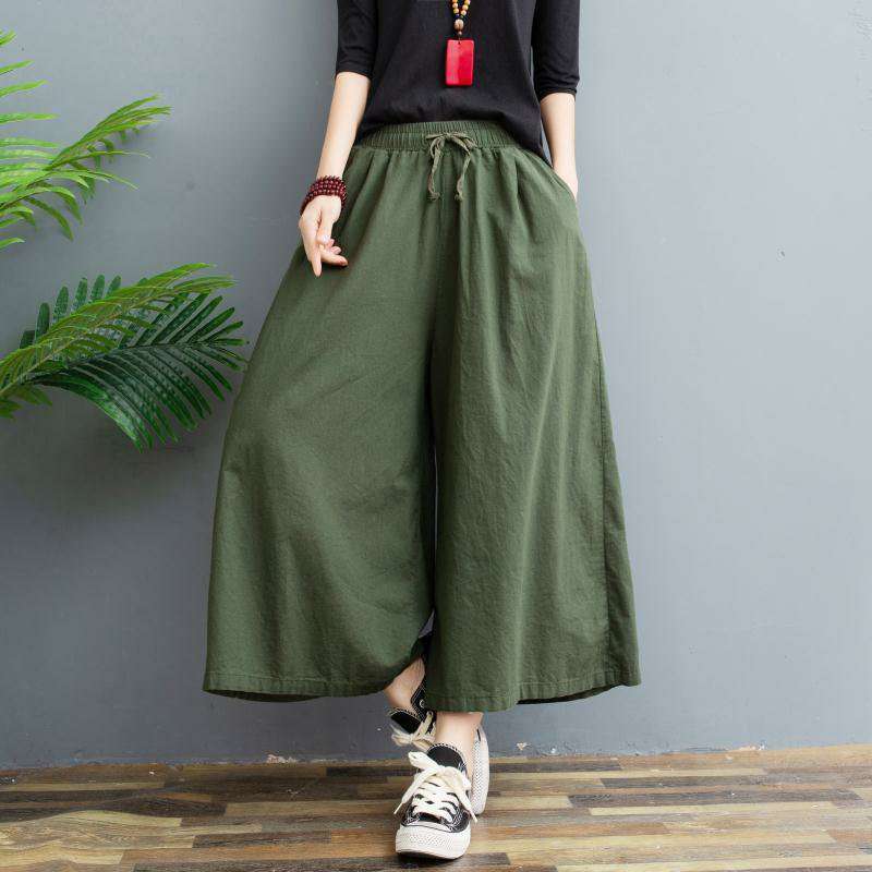 50代ファッション ゆったりワイドパンツ