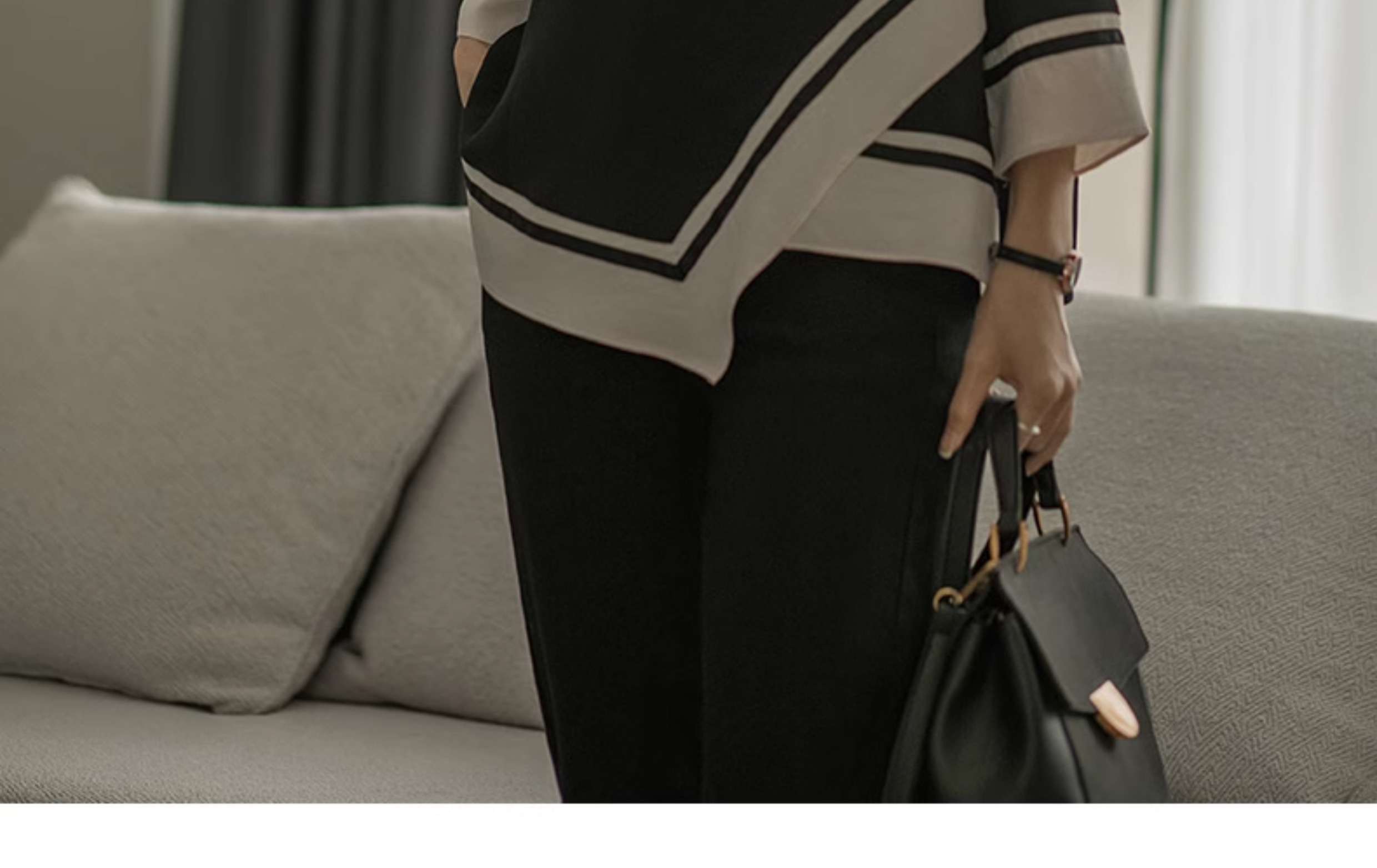 50代ファッション スクエアデザイン優雅ブラウス