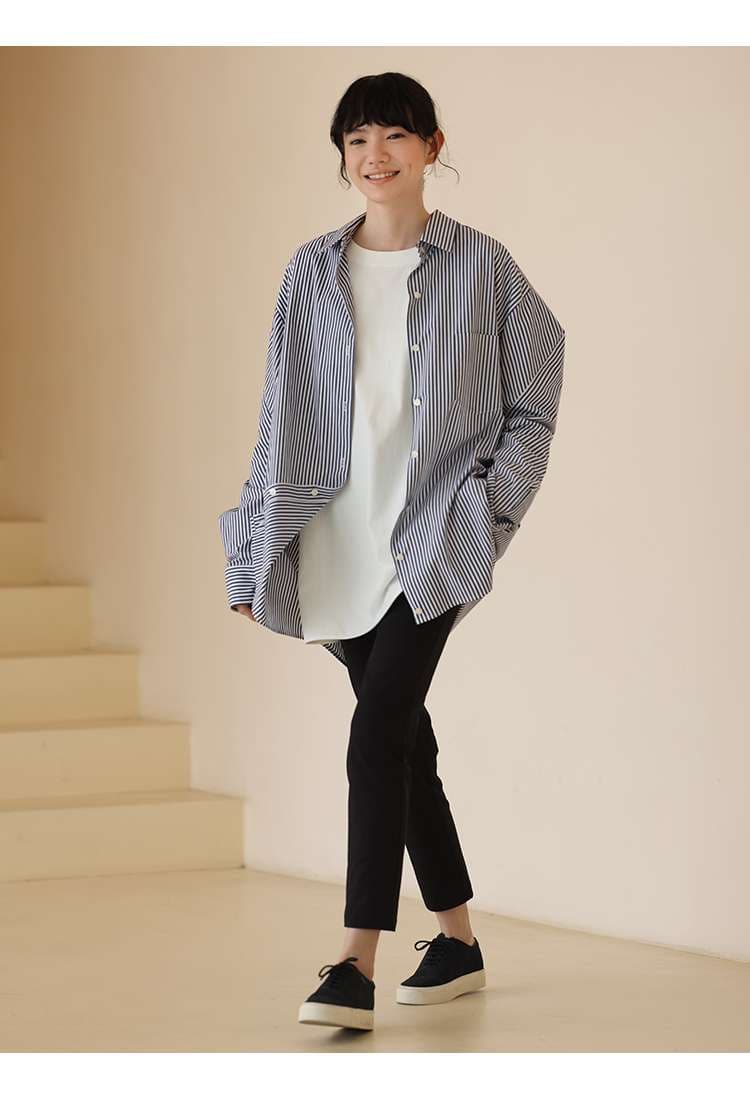 50代ファッション ゆったりラグランスリーブカットソー