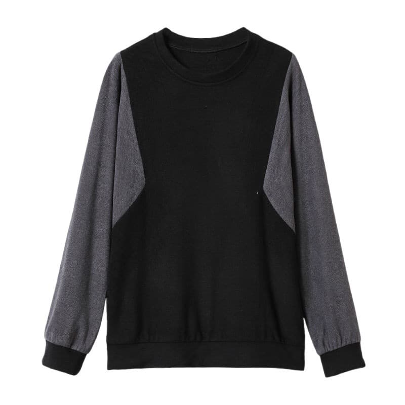 50代ファッション カットソー ツートーンカラー切替カットソー
