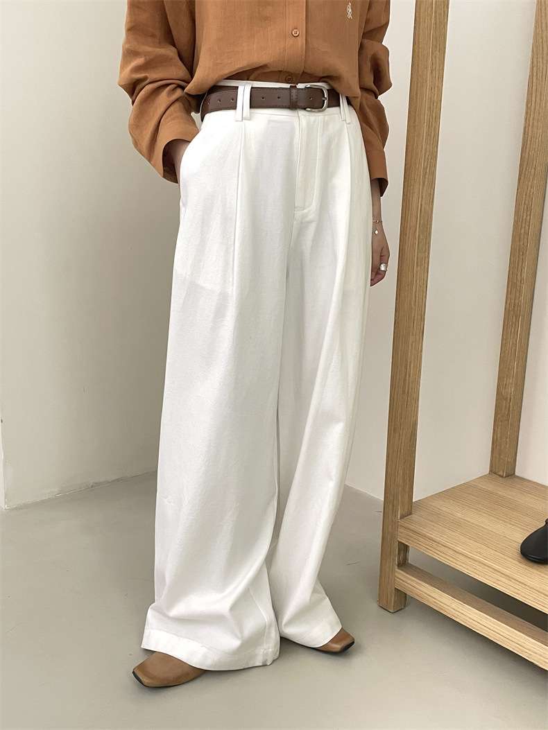 50代ファッション ゆったりワイドパンツ