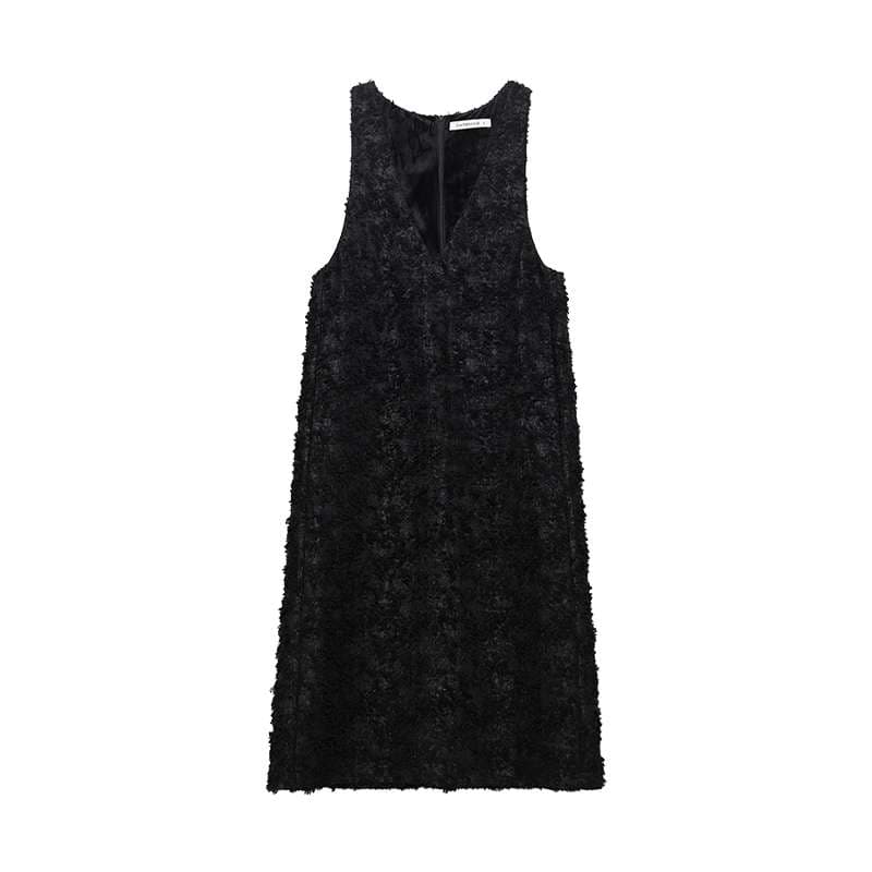 50代ファッション 洗練されたウール混ジャンパースカート