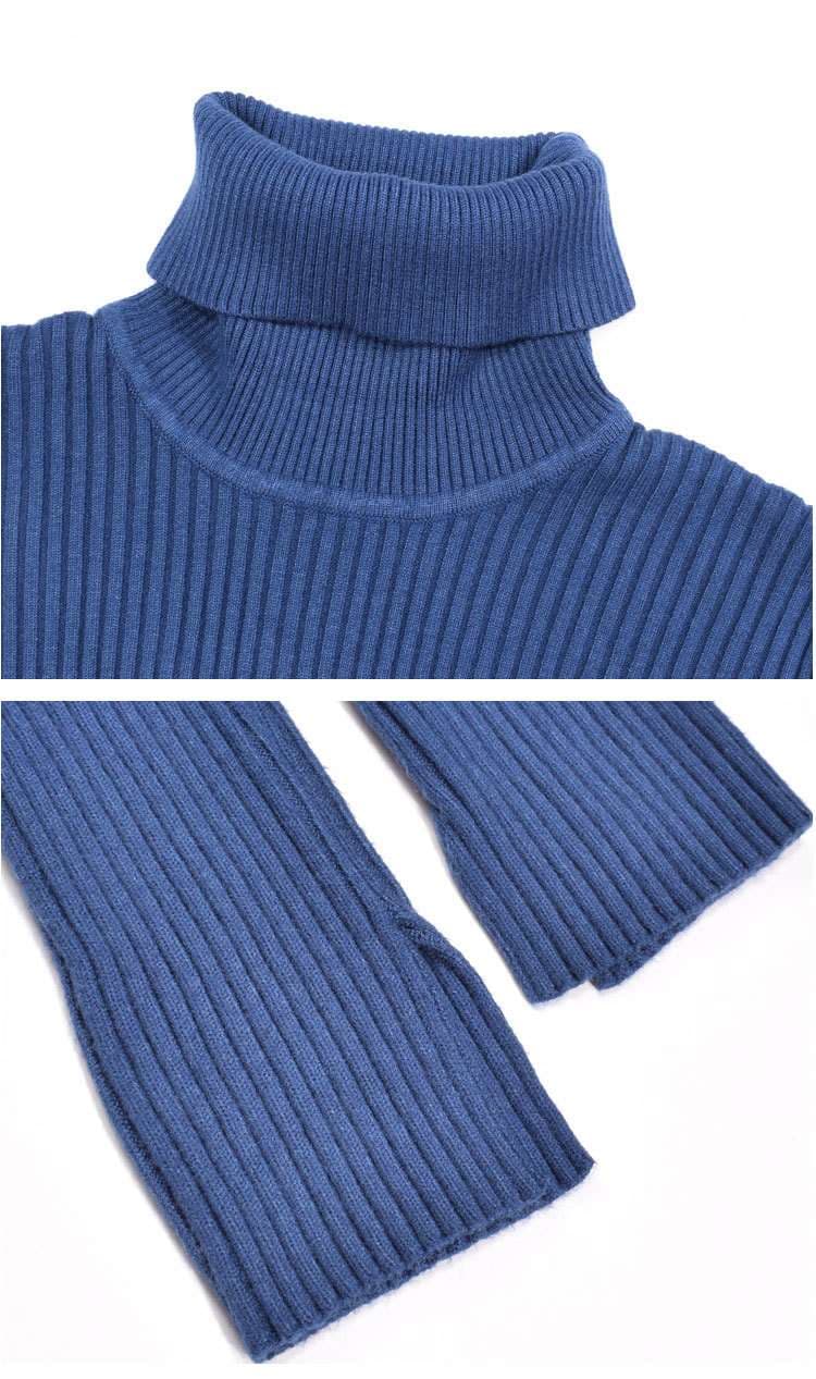 50代ファッション 上品なリブニットワンピース