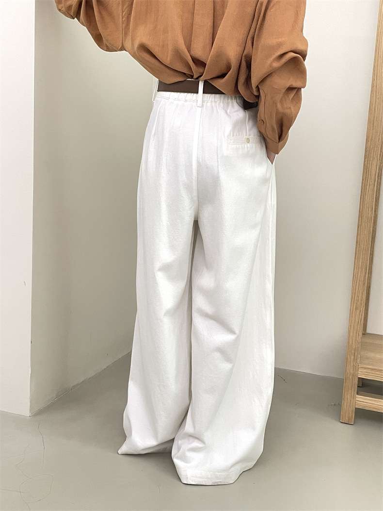 50代ファッション ゆったりワイドパンツ