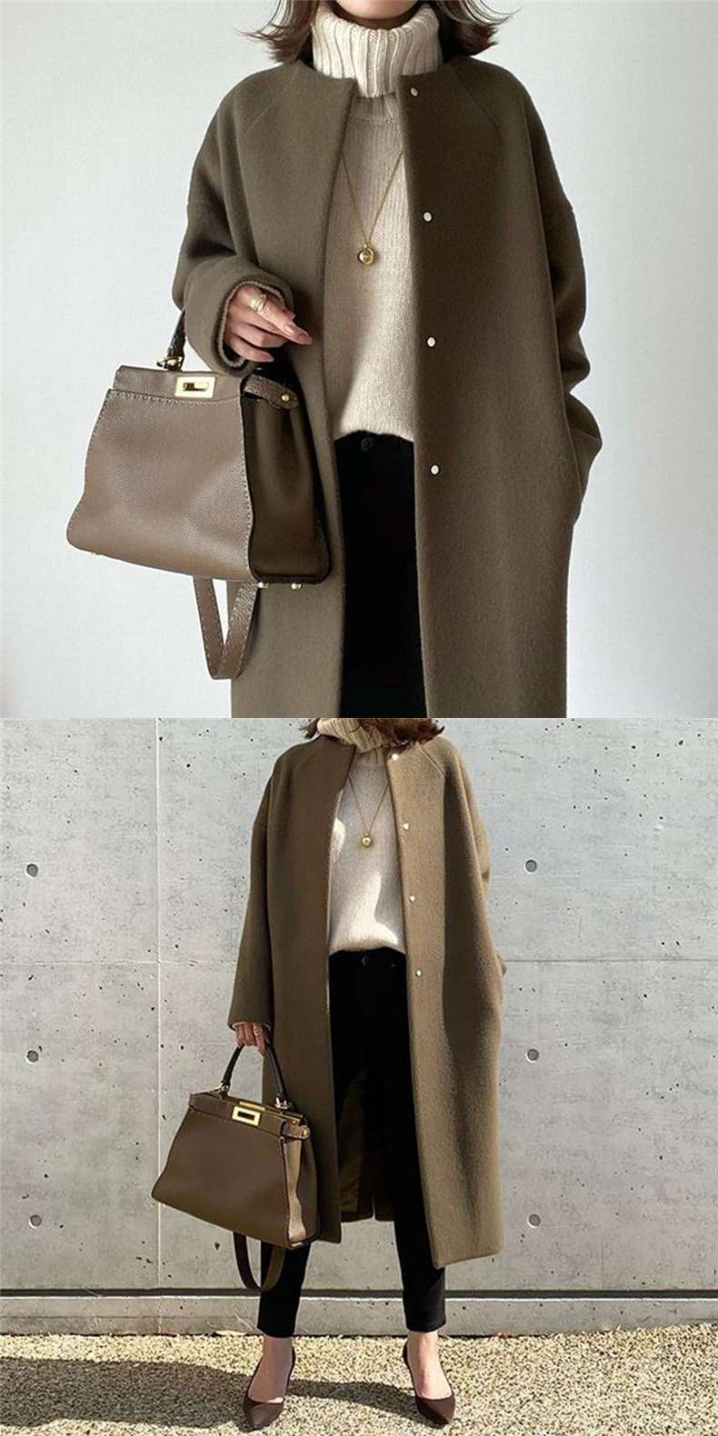 50代ファッション 大人の洗練コクーンコート